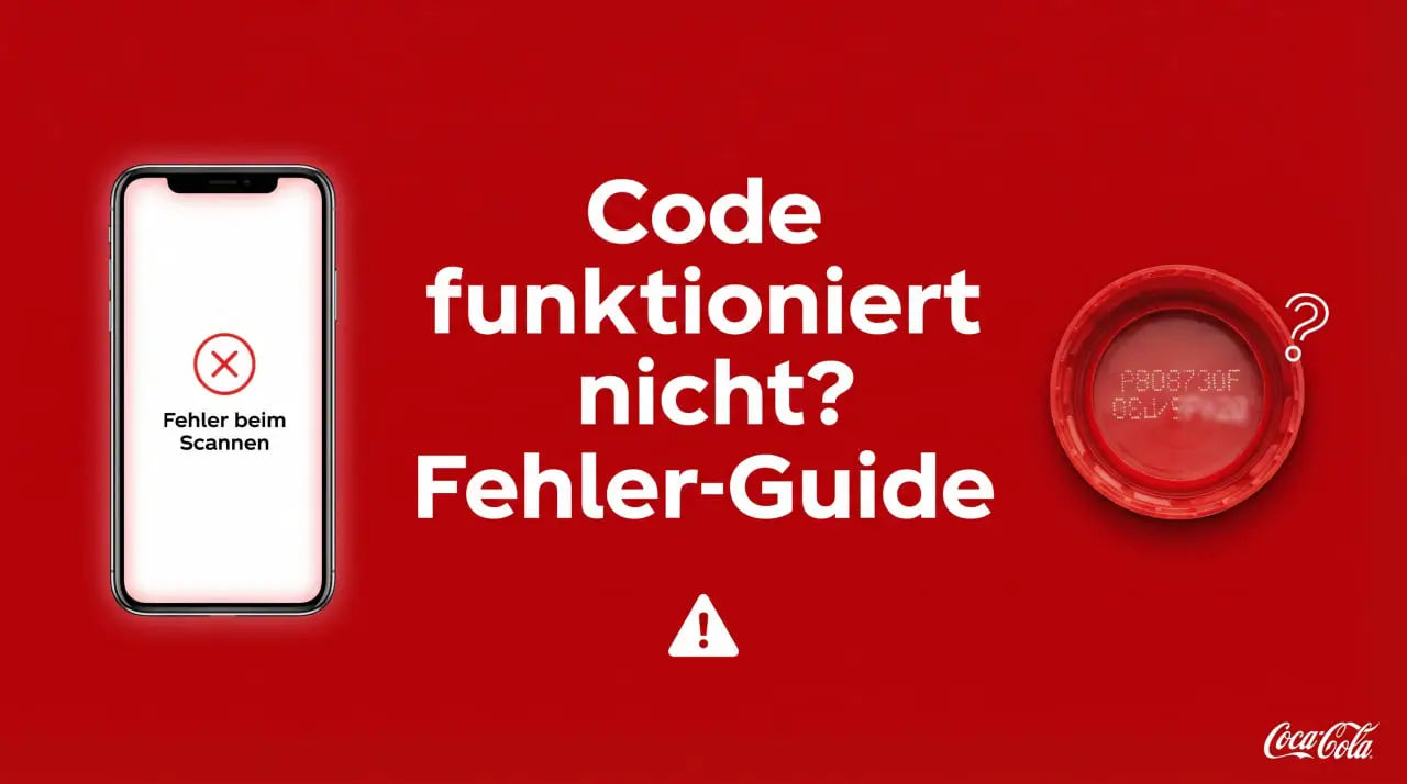 Fehlermeldung ungültiger Coca-Cola Code bei der Eingabe